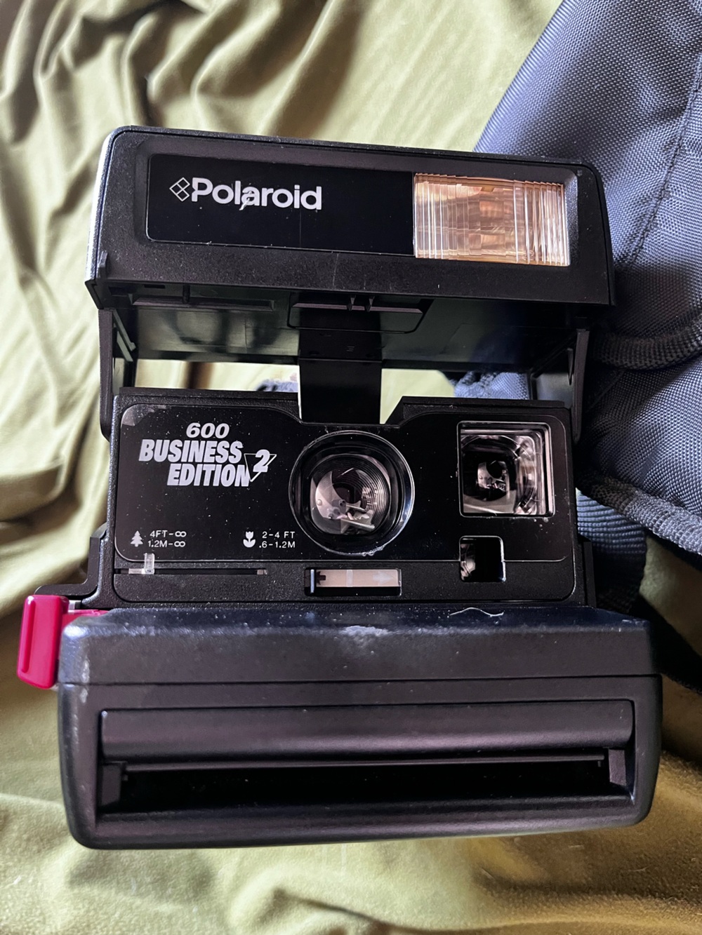 600 Business Edition 2 Instant Film Camera - Black with Pink Accent